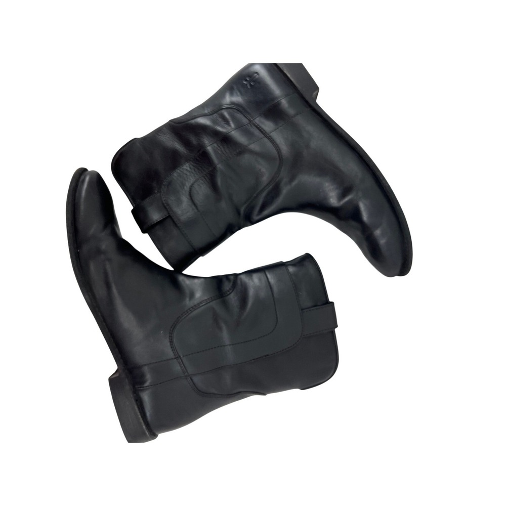 Frye Black Leather Ankle Boots